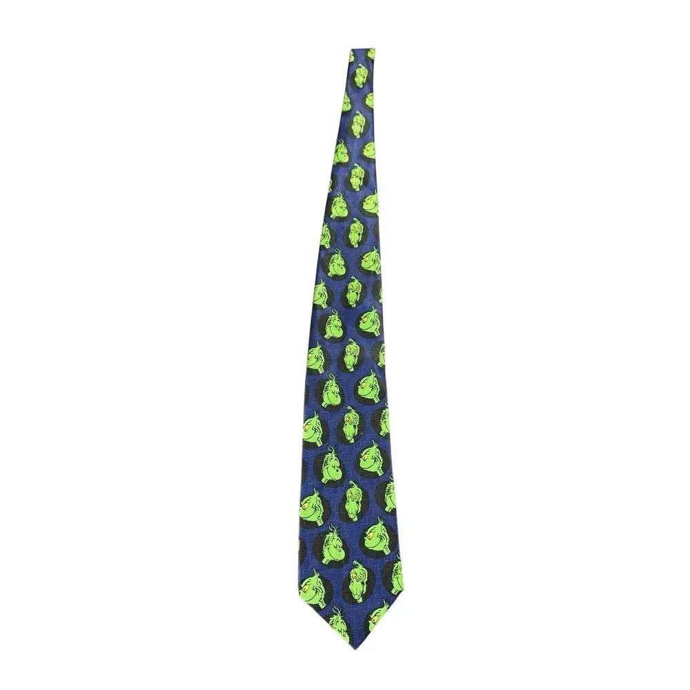 Dr Seuss How The Grinch Stole Christmas Faces Cartoon Novelty Necktie Polyester